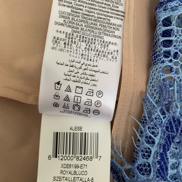 BCBG Max Azria Lace Overlay Midi Dress size 8 - Picture 13 of 16